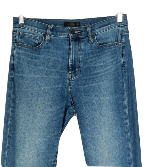 Uniqlo Womens Jeans Size 26 Skinny Side Hem Slits High Waist Light Wash Stretch - Picture 4 of 12